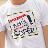 Tričko s potlačou POZOR NOVÝ ŠOFÉR Pánsky Biela XS Tričko s potlačou POZOR NOVÝ ŠOFÉR Pánsky Biela XS