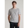 TRIČKO GANT COTTON LINEN STRIPE SS T-SHIRT CREAM TRIČKO GANT COTTON LINEN STRIPE SS T-SHIRT CREAM