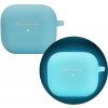 AppleMix Puzdro pre Apple AirPods 4 - karabínka + pútko - silikónové - svietiace v tme - modré AppleMix Puzdro pre Apple AirPods 4 - karabínka + pútko - silikónové - svietiace v tme - modré