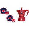 Bialetti Joyful Christmas Moka express 3 porce + 2 šálky s podšálky Bialetti Joyful Christmas Moka express 3 porce + 2 šálky s podšálky
