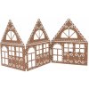 Vianočná kovová dekorácia Three houses hnedá, 50 x 20 x 2,5 cm Vianočná kovová dekorácia Three houses hnedá, 50 x 20 x 2,5 cm