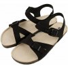 Vlnka pánske kožené barefoot sandále Mika čierne