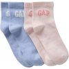 Dámske športové ponožky GAP, V-LOGO QTR CREW SOCK 2PK svetlomodrá,ružová,biela UNI Dámske športové ponožky GAP, V-LOGO QTR CREW SOCK 2PK svetlomodrá,ružová,biela UNI