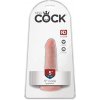 King Cock Model 13 cm Svetlý - Elastický s prísavkou PVC King Cock Model 13 cm Svetlý - Elastický s prísavkou PVC