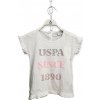 U.S. Polo Assn. dievčenské tričko s volánikmi biela