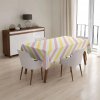 Sablio Obrus Ružové a žlté pruhy - 130x130 cm Sablio Obrus Ružové a žlté pruhy - 130x130 cm