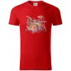Bicie farebné splash - Tričko z organickej bavlny - 3XL ( Červená ) Bicie farebné splash - Tričko z organickej bavlny - 3XL ( Červená )