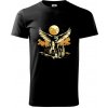 Harry - hrad a sova - Klasické pánske tričko vyššej gramáže - 3XL ( Čierna ) Harry - hrad a sova - Klasické pánske tričko vyššej gramáže - 3XL ( Čierna )