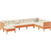 vidaXL 8-dielna záhradná súprava s podložkami, voskovo hnedá, borovica vidaXL 8-dielna záhradná súprava s podložkami, voskovo hnedá, borovica