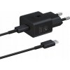 Nabíjačka Samsung USB typu C pre Samsung 2,77 mA 9 V čierna Nabíjačka Samsung USB typu C pre Samsung 2,77 mA 9 V čierna