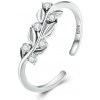 For Silver Prsteň so zirkónmi v tvare vetvičky - Striebro 925 For Silver Prsteň so zirkónmi v tvare vetvičky - Striebro 925
