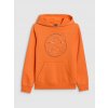 4F detská mikina bavlna oranžová, veľkosť 152 4F detská mikina bavlna oranžová, veľkosť 152