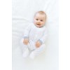 Baby Service Kojenecký overal šedo růžový puntík