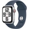 Apple Watch SE (2023) Cellular 40mm M/L farba Silver Aluminum Case / Storm Blue Sport Band MRGM3QC/A