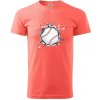 Baseball lopta v triku - Klasické pánske tričko vyššej gramáže - 3XL ( Korálová ) Baseball lopta v triku - Klasické pánske tričko vyššej gramáže - 3XL ( Korálová )