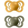 BIBS Couture ortodontické cumlíky zo silikónu 2ks - veľkosť 2 (Honey Bee / Olive) BIBS Couture ortodontické cumlíky zo silikónu 2ks - veľkosť 2 (Honey Bee / Olive)