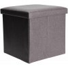 Storagesolutions Taburet s úložným priestorom, 38 × 38 × 38 cm, sivý Storagesolutions Taburet s úložným priestorom, 38 × 38 × 38 cm, sivý