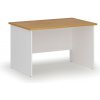 Kancelársky písací stôl PRIMO WHITE, 120x80 cm, biela/buk Kancelársky písací stôl PRIMO WHITE, 120x80 cm, biela/buk