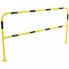 Kovová zábrana Manutan Expert, dĺžka 200 cm, priemer 38 mm, čierna/žltá Kovová zábrana Manutan Expert, dĺžka 200 cm, priemer 38 mm, čierna/žltá