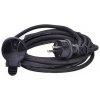SOLIGHT Predlžovací kábel 5 m s 1 zásuvkou s krytom, čierny SOLIGHT Predlžovací kábel 5 m s 1 zásuvkou s krytom, čierny