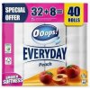 OOOPS! Everyday Peach toaletný papier (40rol), 3 vrstvy, 100% celulóza, 115 útržkov OOOPS! Everyday Peach toaletný papier (40rol), 3 vrstvy, 100% celulóza, 115 útržkov