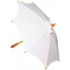 SVADOBNÝ dáždnik bavlnený biely