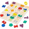 DREVENÁ VZDELÁVACIA TABUĽA PUZZLE ČÍSLICE FIGÚRKY DREVENÁ VZDELÁVACIA TABUĽA PUZZLE ČÍSLICE FIGÚRKY