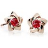 Cutie Jewellery Detské náušnice z ružového zlata C2201-30-X-4 červená Cutie Jewellery Detské náušnice z ružového zlata C2201-30-X-4 červená
