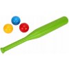 Baseballová pálka 50cm + loptičky 3ks plast mix farieb Baseballová pálka 50cm + loptičky 3ks plast mix farieb