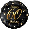 Fóliový balón 60 narodeniny čierno-zlatý 45cm Fóliový balón 60 narodeniny čierno-zlatý 45cm