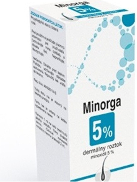 Minorga 5% dermálny roztok sol.der. 3 x 60 ml