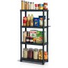 Prosperplast Regál plastový 4 police STACKARO SMALL 58 x 28 x 131,5 cm - čierny Prosperplast Regál plastový 4 police STACKARO SMALL 58 x 28 x 131,5 cm - čierny