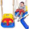 Plastová záhradná korčeková hojdačka 4v1 pre deti z domu s pásmi Plastová záhradná korčeková hojdačka 4v1 pre deti z domu s pásmi