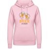 AWDis Hoodie Mikina - Dizajn - Čas na Pivo - Bábätkovská ružová - XS - Dámske AWDis Hoodie Mikina - Dizajn - Čas na Pivo - Bábätkovská ružová - XS - Dámske