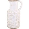 Chic Antique Krémový keramický džbán s kvetmi Colmar - 16 * 14 * 30cm - Chic Antique Chic Antique Krémový keramický džbán s kvetmi Colmar - 16 * 14 * 30cm - Chic Antique