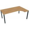 Hobis Pracovný stôl Uni, ergo, ľavý, 180x75,5x120 cm, dub/čierna Hobis Pracovný stôl Uni, ergo, ľavý, 180x75,5x120 cm, dub/čierna