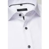 ETERNA Comfort Fit pánska košeľa biela nie presvitajúca s čiernými gombíkmi Non iron Cover, Veľkosť 43 ETERNA Comfort Fit pánska košeľa biela nie presvitajúca s čiernými gombíkmi Non iron Cover, Veľkosť 43