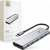 Baseus Adaptér TECH-PROTECT HB04 HUB 9v1 TYPE-C + USB 2.0 + USB 3.0 + HDMI 4K 60HZ + SD/TF + PD100W + AV3.5 vesmírně šedá Baseus Adaptér TECH-PROTECT HB04 HUB 9v1 TYPE-C + USB 2.0 + USB 3.0 + HDMI 4K 60HZ + SD/TF + PD100W + AV3.5 vesmírně šedá