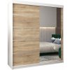 Wilsondo Šatníková skriňa Alyxia II 180/200 - biela/dub sonoma Rozmer: 200 Wilsondo Šatníková skriňa Alyxia II 180/200 - biela/dub sonoma Rozmer: 200