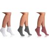 Bellinda FASHION RIB SOCKS 3x dámske ponožky 3 ks BE485936 ružová zelená smotanová