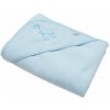 Detská froté osuška s výšivkou a kapucňou New Baby 100x100 modrá žirafka Detská froté osuška s výšivkou a kapucňou New Baby 100x100 modrá žirafka