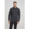 Urban Classics checked flanell shirt čierno/sivá