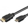 HDMI - miniHDMI kábel 100 cm, pozlátený, čierny HDMI - miniHDMI kábel 100 cm, pozlátený, čierny