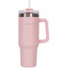 Veľký termo pohár so slamkou a rukoväťou - Tumbler - 1180 ml - rôzne farby Farba: Ružová Veľký termo pohár so slamkou a rukoväťou - Tumbler - 1180 ml - rôzne farby Farba: Ružová