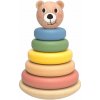 Babu skladacia pyramída s pastelovými krúžkami medveď Babu skladacia pyramída s pastelovými krúžkami medveď
