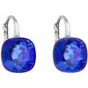 Strieborné náušnice visacie s kryštálmi Swarovski modrý štvorec 31241.3 Strieborné náušnice visacie s kryštálmi Swarovski modrý štvorec 31241.3