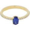Adanito ZSY220 Zlatý briliantový prsteň so safírom