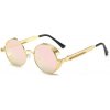 Slnečné Retro Okuliare Lenonky Steampunk Premium - Zláto Růžove Slnečné Retro Okuliare Lenonky Steampunk Premium - Zláto Růžove