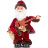 MagicHome Dekorácia Vianoce Santa s gitarou 35 cm