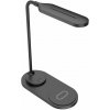 Stolná LED lampa Mobilly s bezdrôtovou nabíjačkou, čierna LG-LED-103-black Stolná LED lampa Mobilly s bezdrôtovou nabíjačkou, čierna LG-LED-103-black